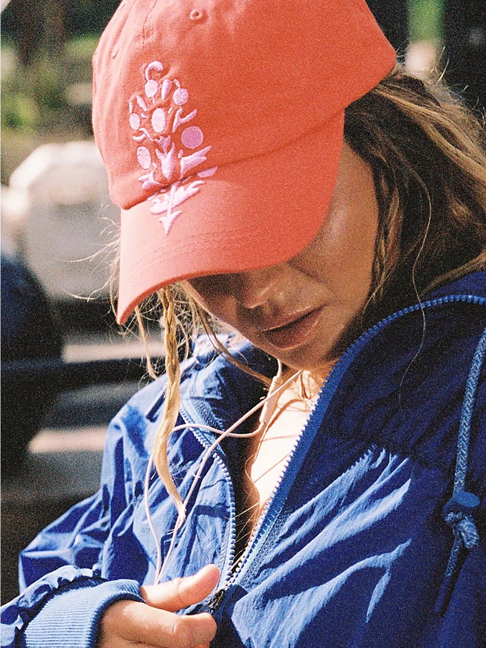 New🌟Free People-Big Buti Baseball Cap-Flame